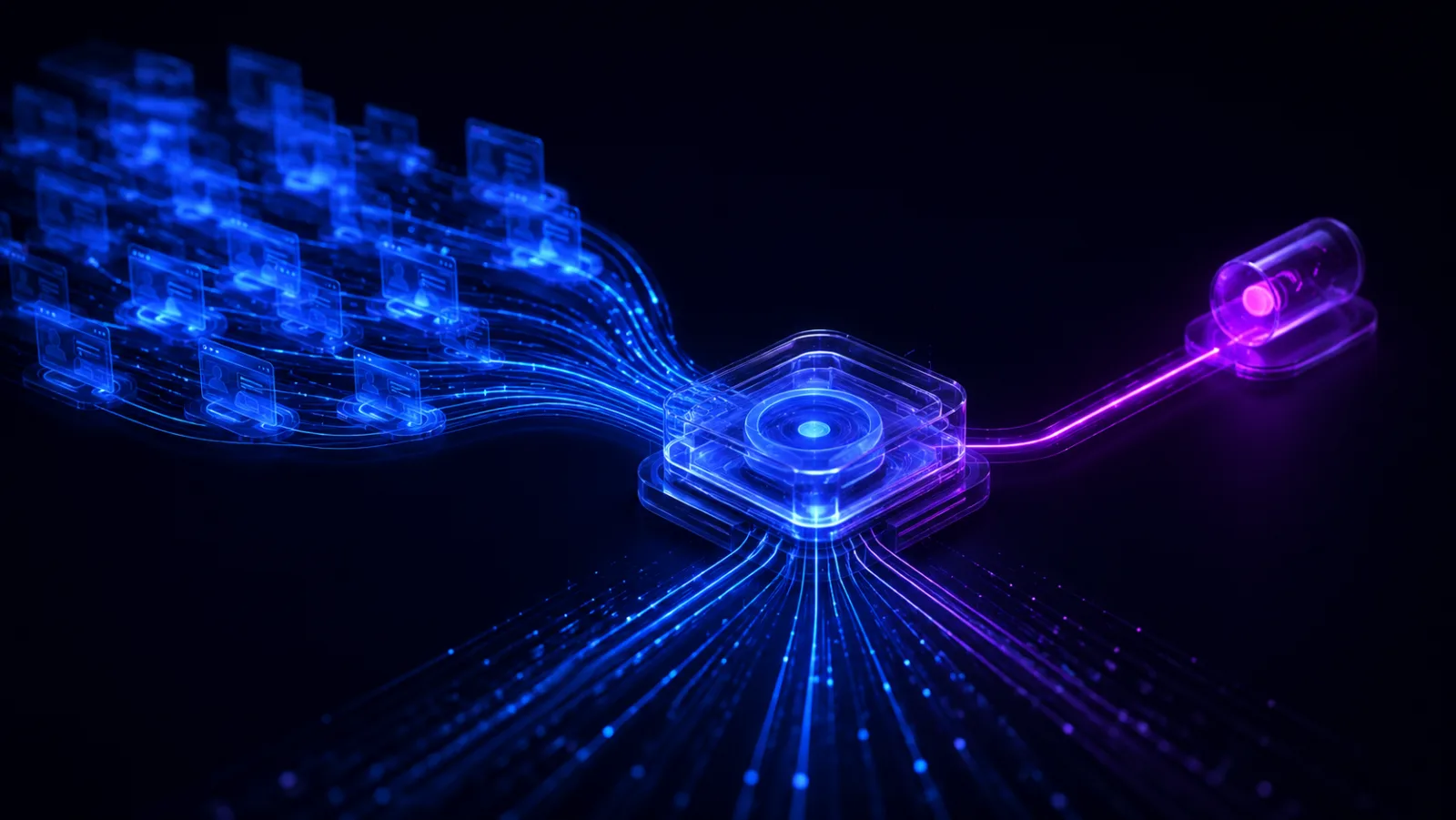 Schéma de la collecte des Core Web Vitals — flux des navigateurs Chrome agrégés dans CrUX puis exposés via PageSpeed Insights et Search Console, contre un capteur isolé représentant Lighthouse en mode lab